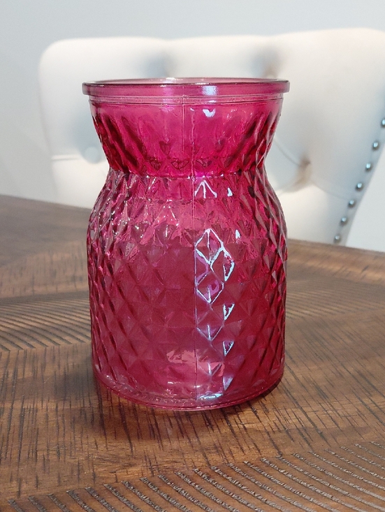 Other - Pink Textured Glass Vase - Home Accents